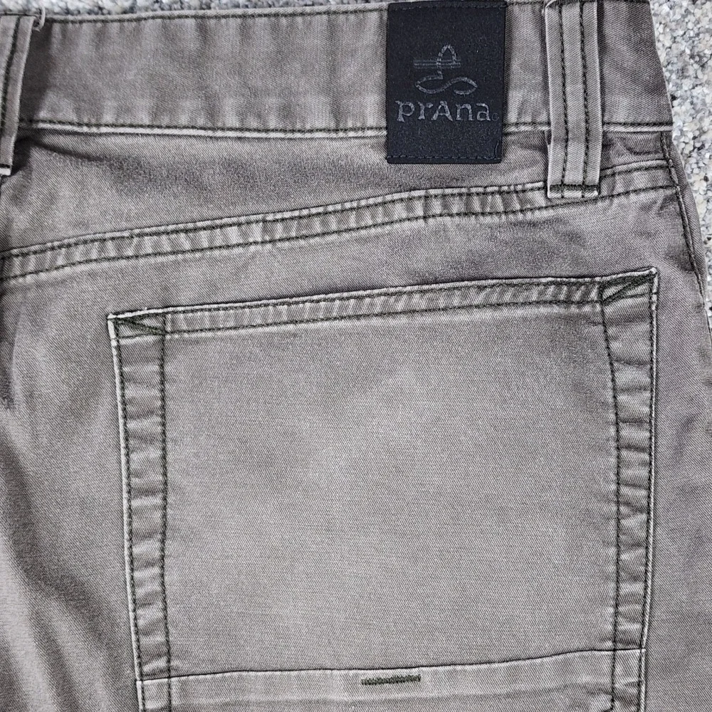 Prana Slim Fit Pants Mens 32 Brown Stretch Organic Cotton Blend Excellent